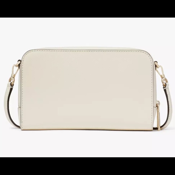 NWOT Kate Spade Stacie Dual Zip Crossbody Bag White Leather Meringue Purse🤍 - Picture 2 of 5